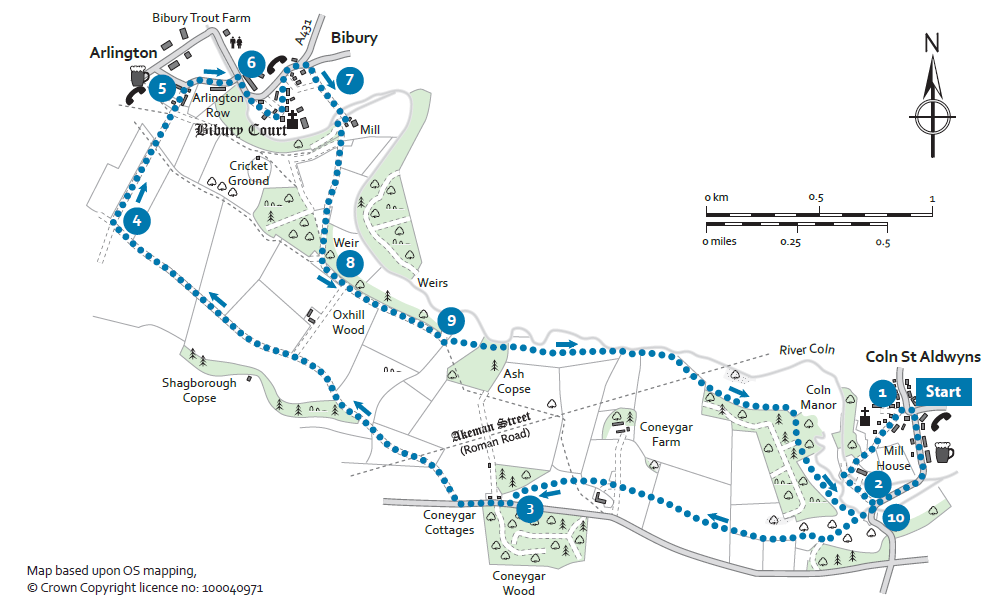 Bibury; Coln St Aldwyns - Miles without Stiles