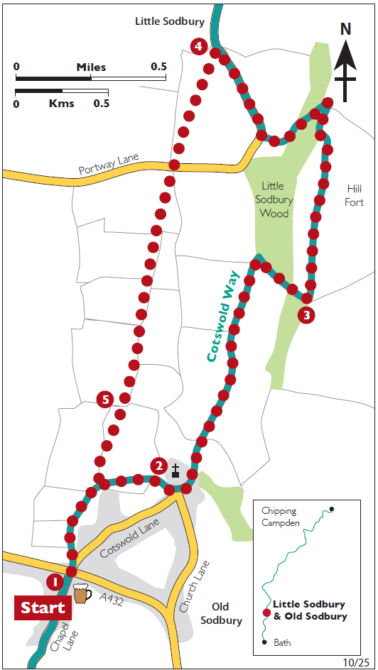 Old Sodbury - the Hill Fort &amp; Church - Cotswold Way Circular Walk