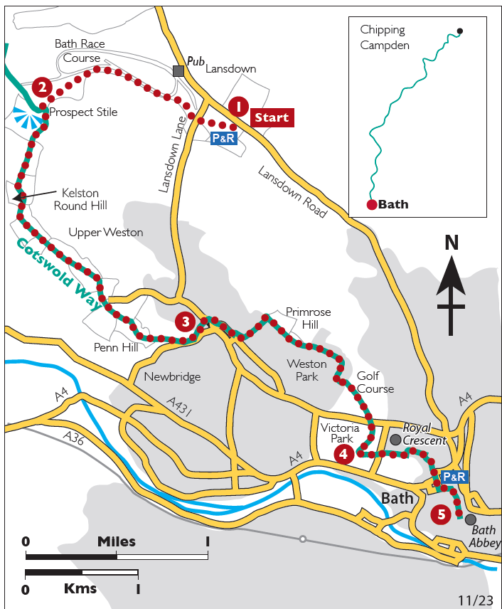 Journey's end - The walk into Bath - Cotswold Way Circular Walk