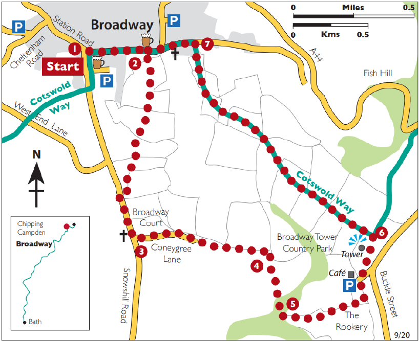 Broadway and the Tower - Cotswold Way Circular Walk