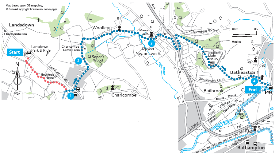 Lansdown to Batheaston (Circuit of Bath Walk 1)
