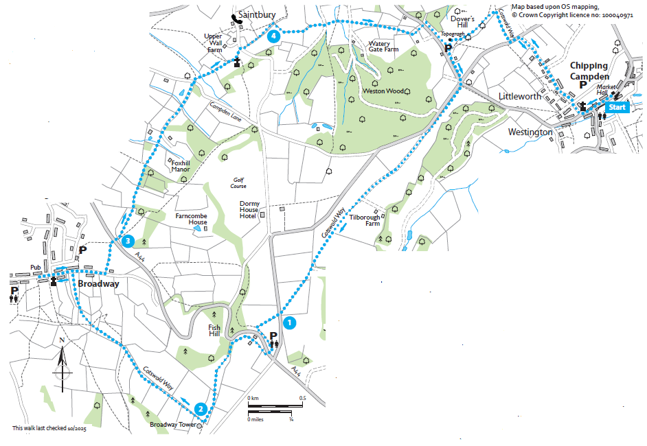 Chipping Campden to Broadway via Saintbury circular