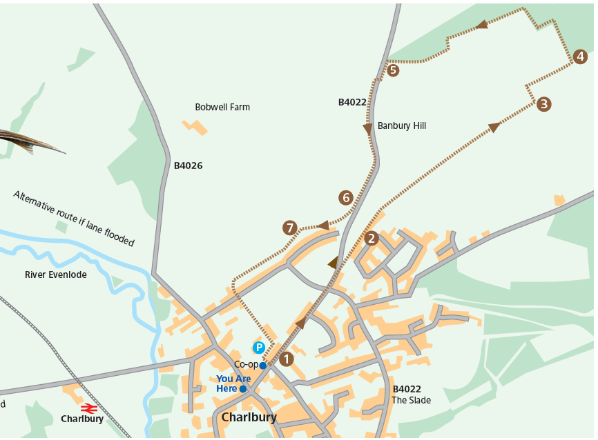 Circular via Banbury Hill (Cotswold Gateway Charlbury Walk 2)