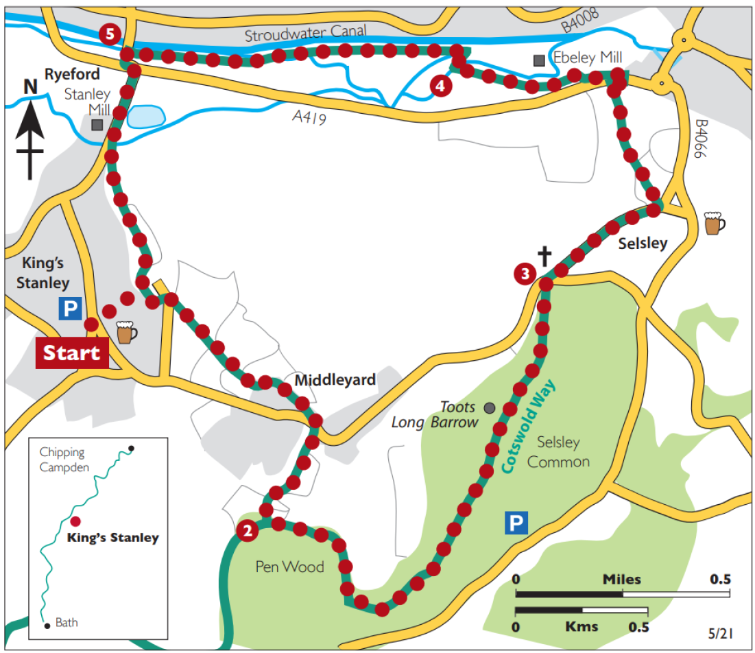 Commons and Canals -The Selsley Circuit - Cotswold Way Circular Walk