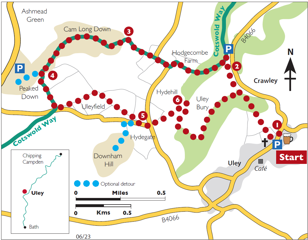 Hills and Forts - Cam Long Down and Uley - Cotswold Way Circular Walk