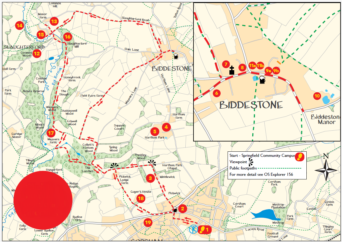 Corsham to Biddestone Peacock Trail