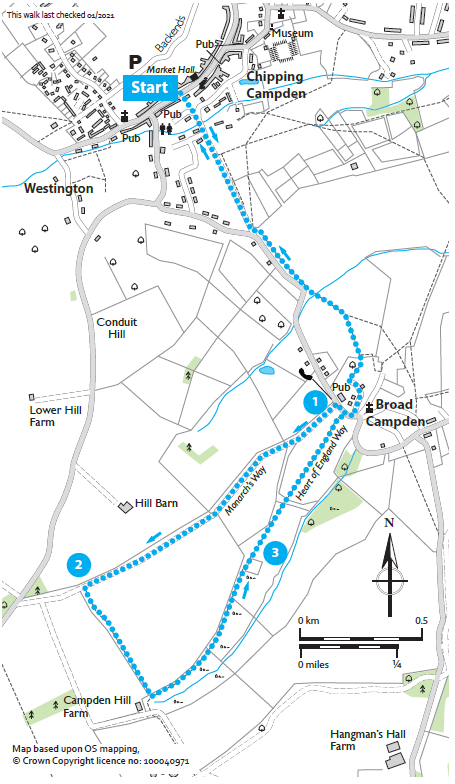 Chipping Campden via Monarchs and Heart of England Ways