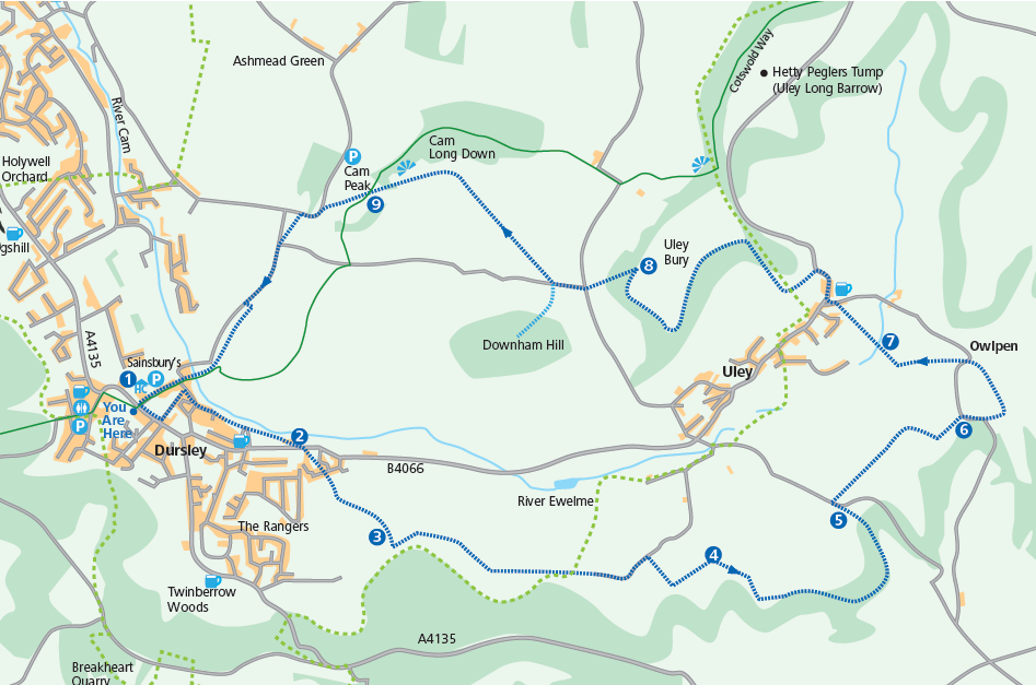 Figure of Eight: Eastern Loop (Cotswold Gateway Dursley Walk 1)