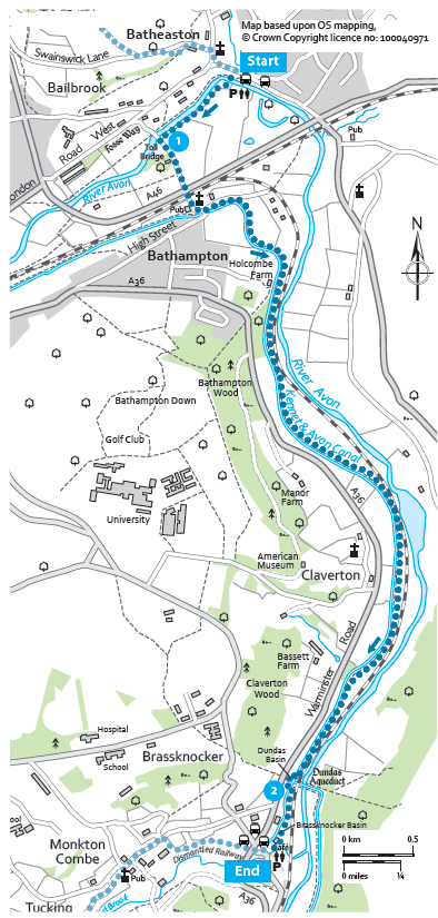 Batheaston to Brassknocker Basin (Circuit of Bath Walk 2)