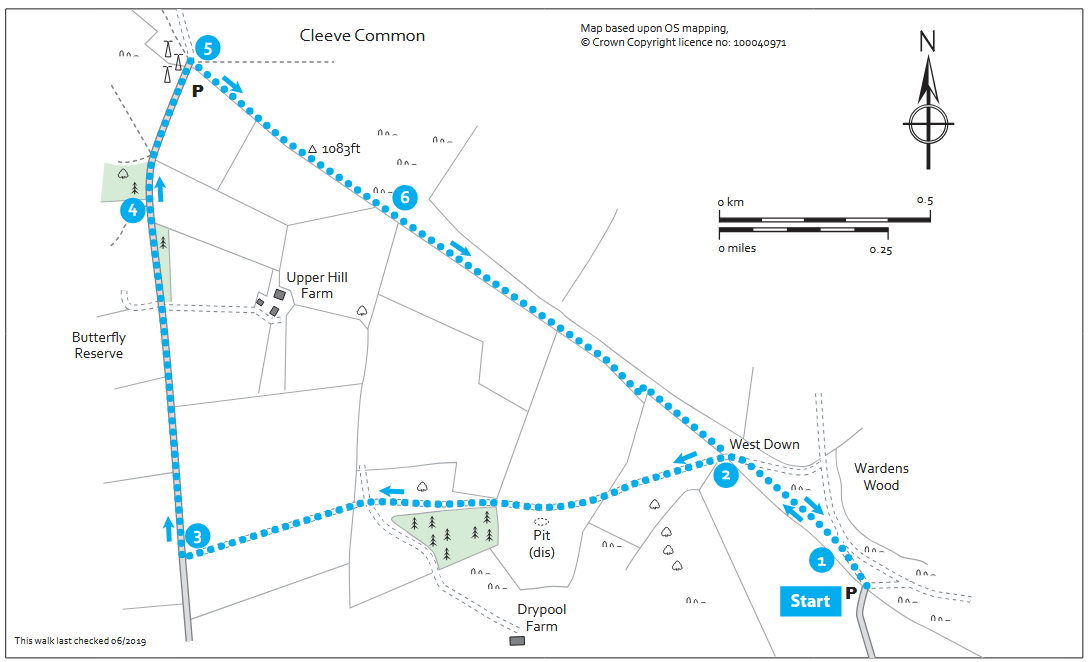 West Down, Drypool &amp; Cleeve Hill - Miles without Stiles