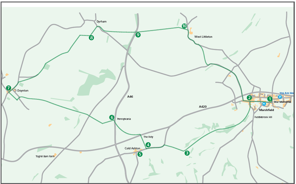 Cold Ashton, Doynton, Dyrham &amp; West Littleton (Cotswold Gateway Marshfield Walk 4)