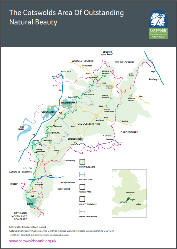 Tourist Cotswolds Map Soule lgbt