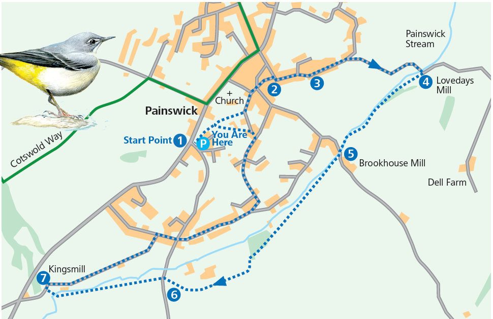 Circular walk along the Painswick Stream (Cotswold Gateway Painswick Walk 1)