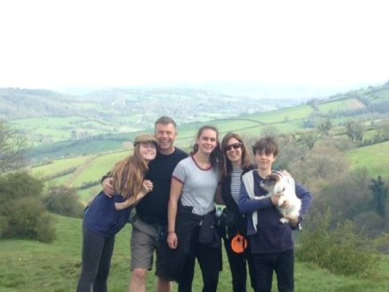 Scarlet Rose, Stanley Rose, Millie Banks, Peter Rose and Bella the dog