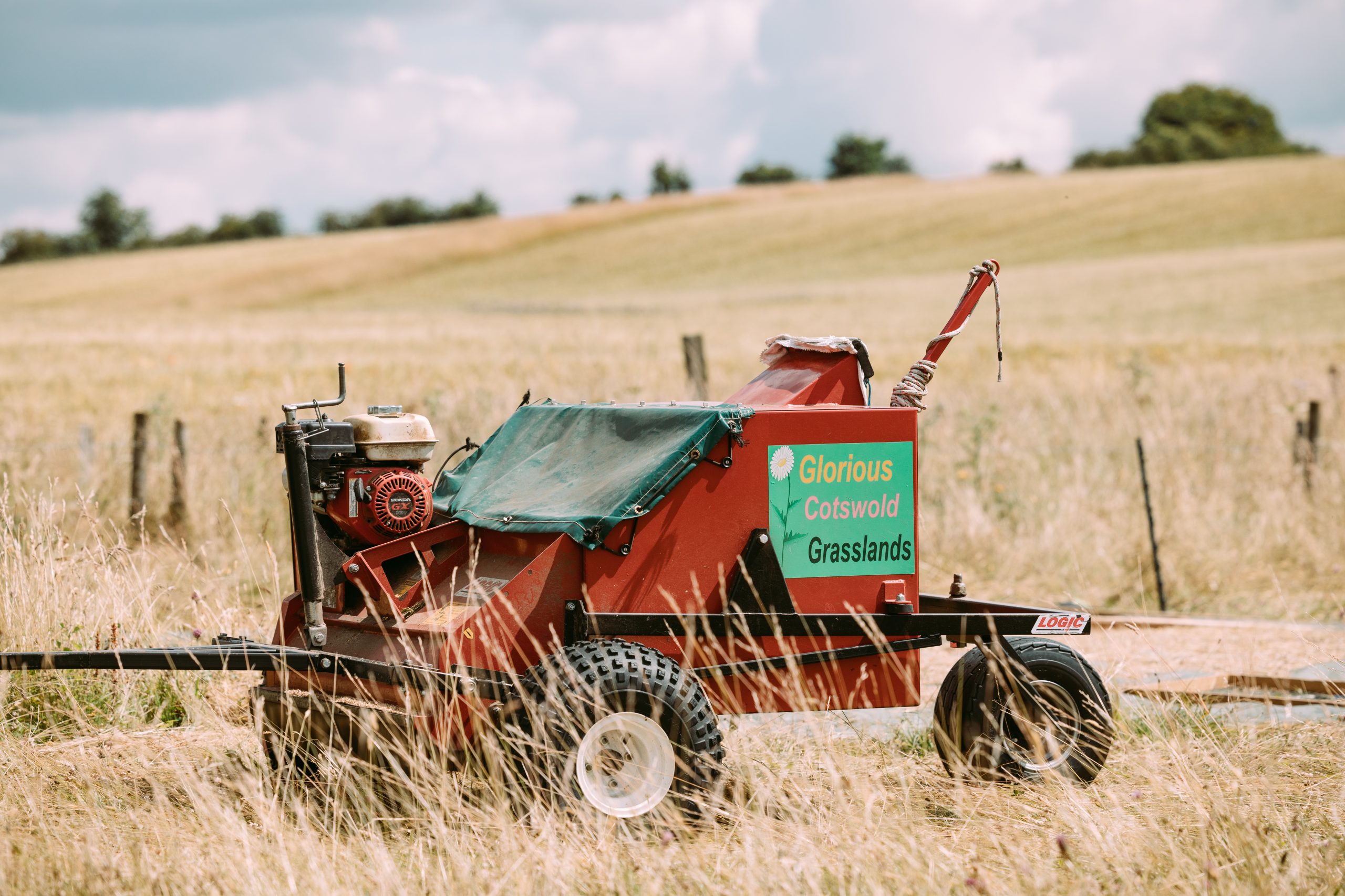 Image shows one of the CNL team's three seed harvesters.