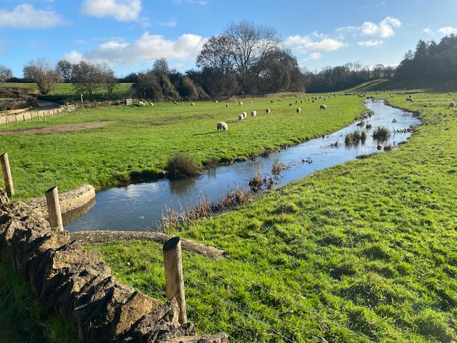 Quiet lanes and tracks around Stowell Park and Coln valley