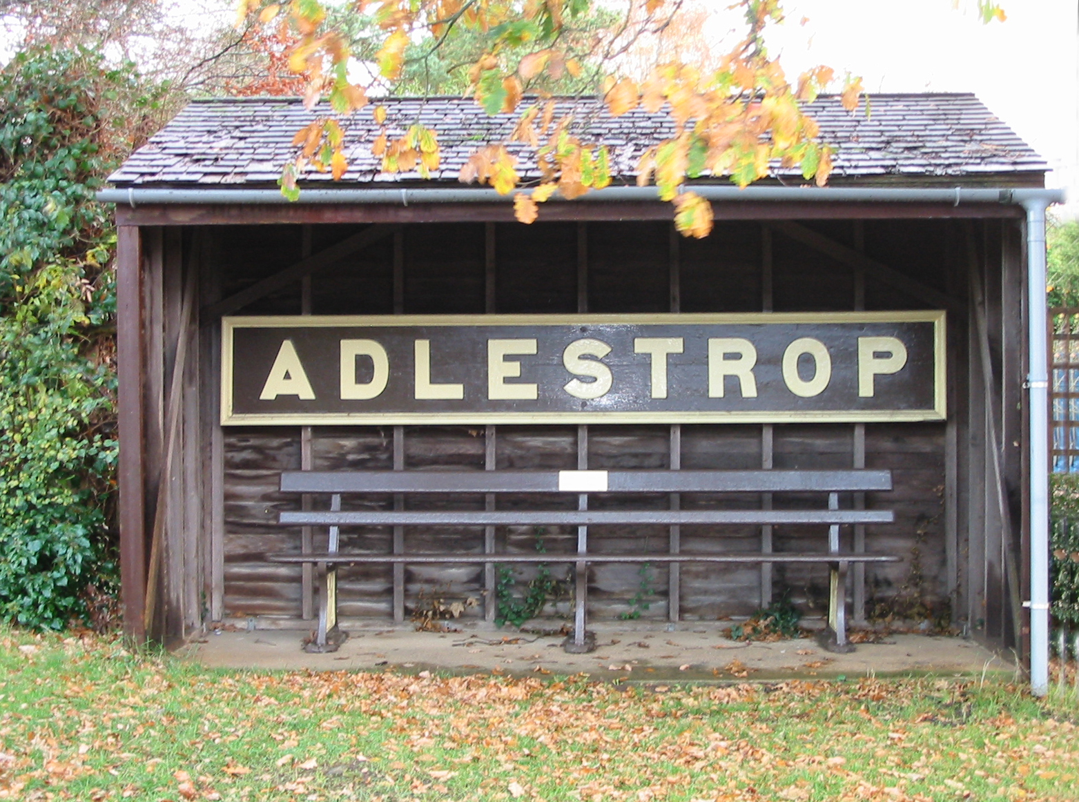 Adlestrop, where for a moment a blackbird sang. 