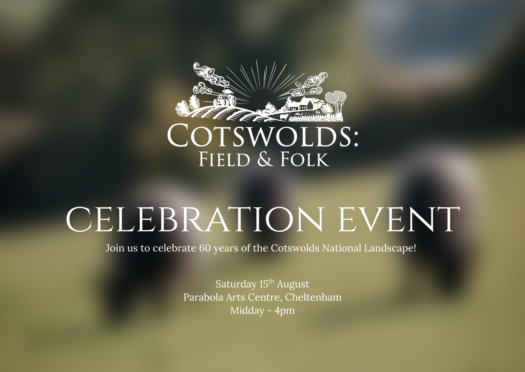 Image is a graphic promoting the summer celebration event for CNL at 60, planned for 15 August in Cheltenham.