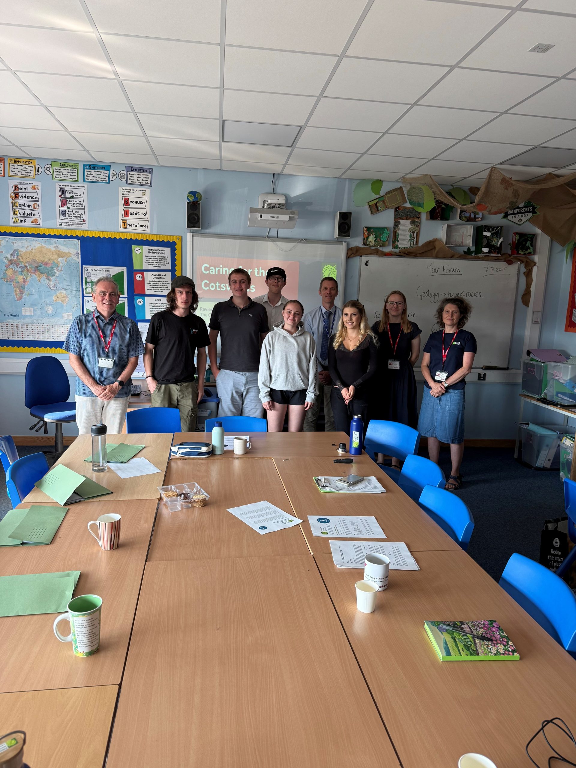 Photo is of the Year 12 students at the Cotswold School who helped assess our Caring for the Cotswolds grants applications.