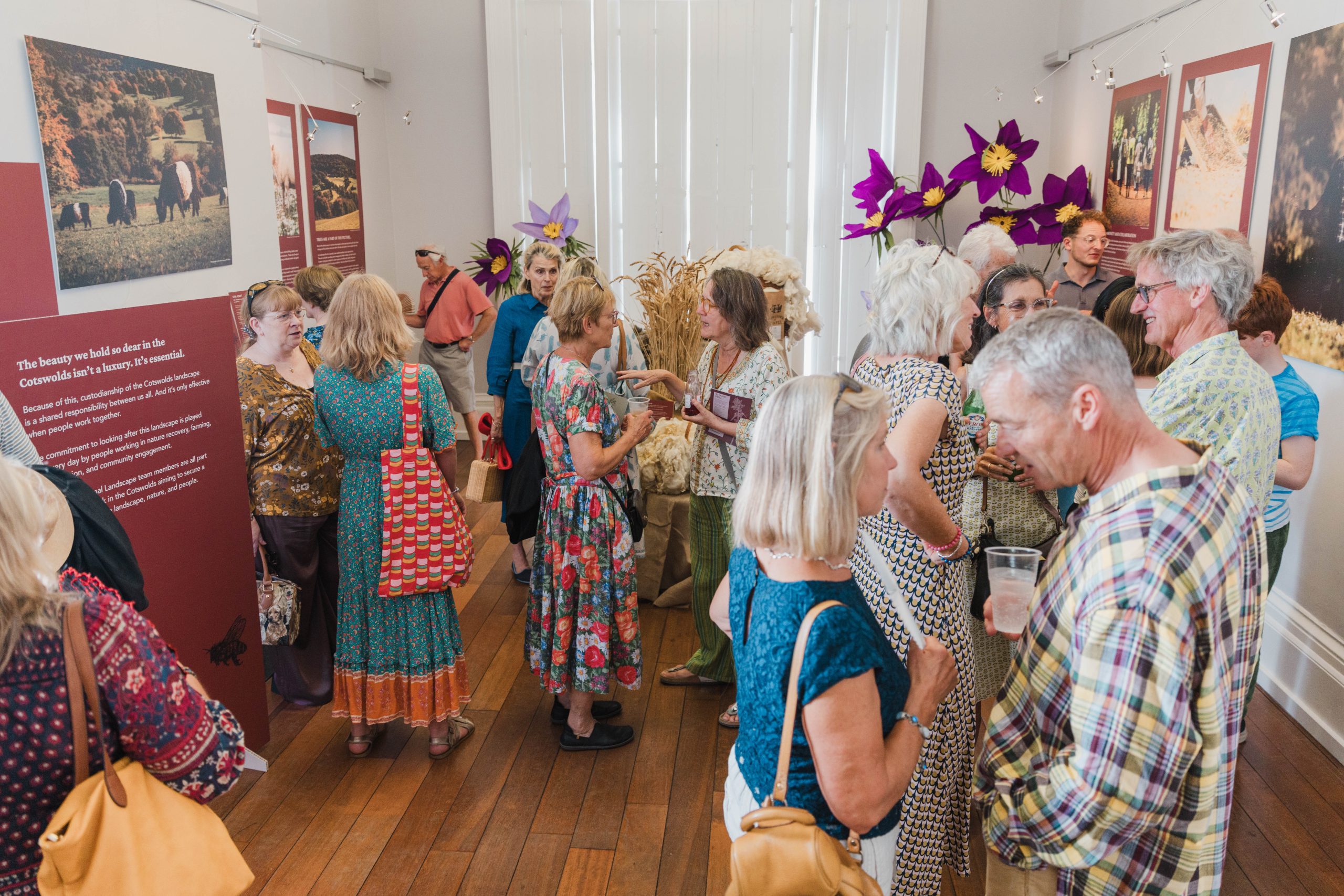 Image shows guests attending the 60 year celebration of Cotswolds National Landscape. Photo by Ben Arthur.